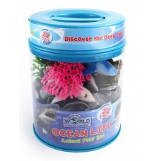 Ocean Life Animal Playset tub w/22 pcs