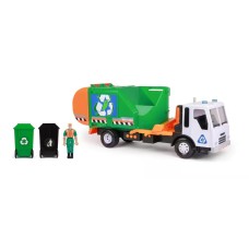 MIGHTY FLEET TITANS GO GREEN GARBAGE TRUCK 23" Light & Sound. Brown mailer / no gift box