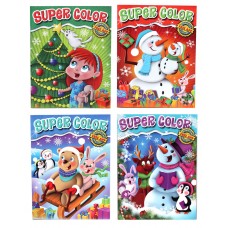 Super Color Christmas Coloring Books - 48 pages Asst