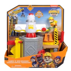 Paw Patrol - Rubble & Crew, Launch & Spin Spaceship Playset