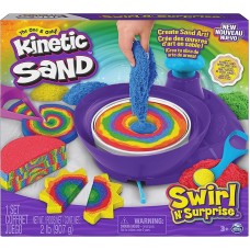 Kinetic Sand  Swirl N Surprise Playset with 2lbs of Play Sand